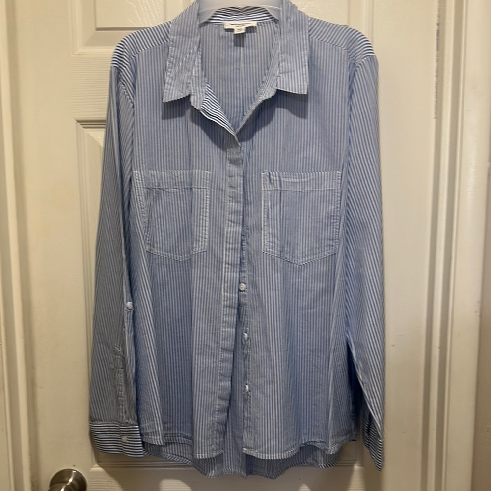 beachlunchlounge collection Blue Casual Button Down Shirt
